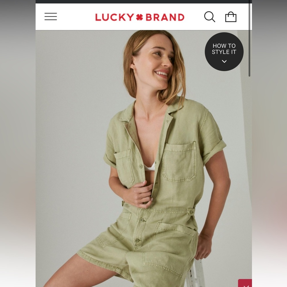 Lucky Brand green Romper